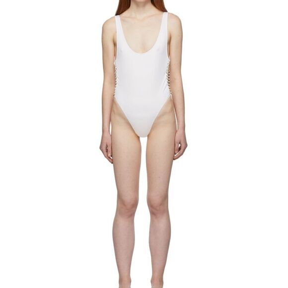 STELLA MCCARTNEY White Falabella One-Piece Swimsuit NWT Large $495 - Picture 10 of 11